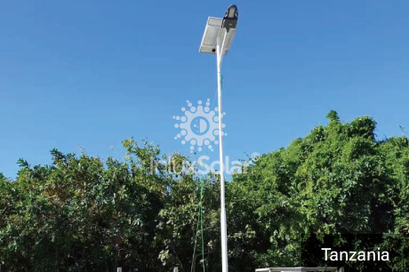 Luces solares para calles de ciudades nuevas en Tanzania